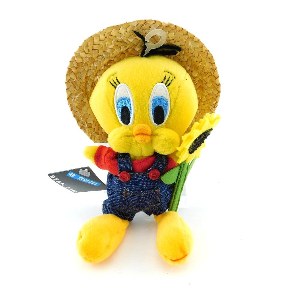 New TWEETY Sunflower Warner Bros Bean Bag Plush Stuffed Animal